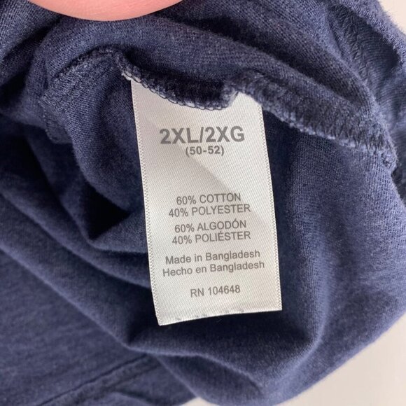 BYU Cougars NCAA Navy Blue Gray Russell Athletic Short Sleeve Crewneck Shirt 2XL - Picture 6 of 6